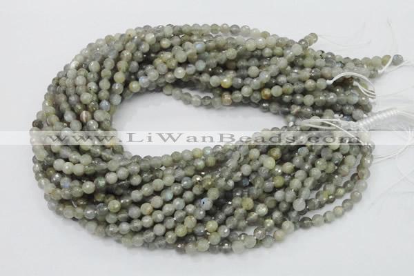 CLB21 15.5 inches 6mm faceted round labradorite gemstone beads