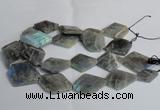 CLB216 15.5 inches 25*35mm - 35*45mm faceted freeform labradorite beads