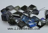 CLB219 15.5 inches 30*35mm - 40*45mm faceted freeform labradorite beads