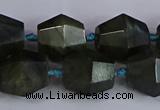 CLB233 15.5 inches 13*15mm - 15*17mm faceted nuggets labradorite beads