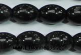 CLB304 15.5 inches 13*18mm rice black labradorite gemstone beads