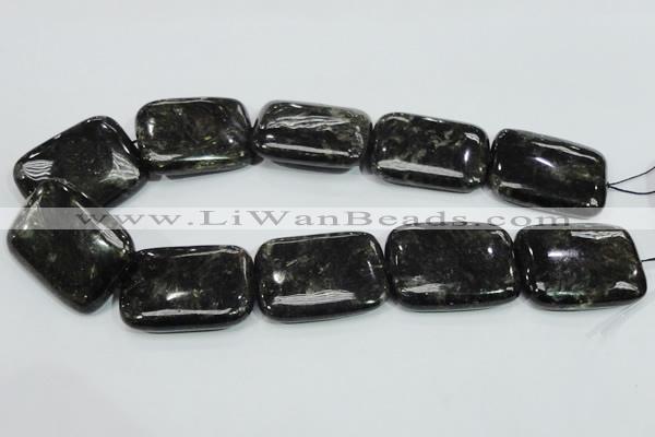 CLB311 15.5 inches 30*40mm rectangle black labradorite gemstone beads