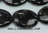 CLB313 15.5 inches 22*30mm oval black labradorite gemstone beads