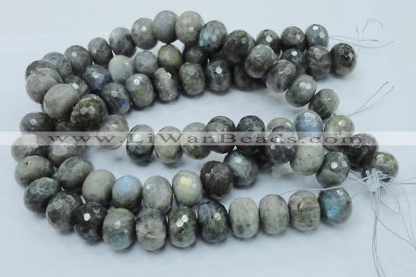 CLB34 15.5 inches 15*20mm faceted rondelle labradorite gemstone beads