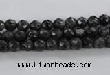 CLB360 15.5 inches 6mm faceted round black labradorite beads wholesale