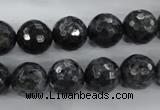 CLB362 15.5 inches 10mm faceted round black labradorite beads wholesale