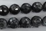 CLB363 15.5 inches 12mm faceted round black labradorite beads wholesale