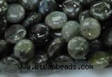 CLB38 15.5 inches 10mm flat round labradorite gemstone beads