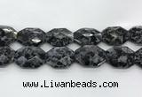 CLB380 24*32mm - 25*35mm faceted octagonal black labradorite beads