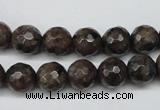 CLB403 15.5 inches 10mm faceted round grey labradorite beads