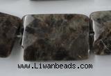 CLB426 15.5 inches 20*30mm faceted rectangle grey labradorite beads