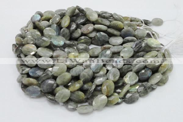 CLB43 15.5 inches 14*18mm faceted oval labradorite gemstone beads