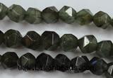 CLB451 15 inches 6mm faceted nuggets labradorite gemstone beads