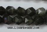 CLB452 15 inches 8mm faceted nuggets labradorite gemstone beads