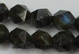 CLB454 15 inches 12mm faceted nuggets labradorite gemstone beads