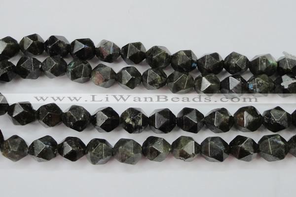 CLB455 15 inches 14mm faceted nuggets labradorite gemstone beads