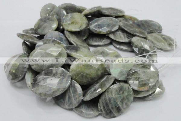 CLB49 15.5 inches 30*40mm faceted oval labradorite gemstone beads