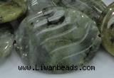 CLB50 15.5 inches 30*40mm carved oval labradorite gemstone beads