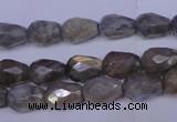 CLB502 15.5 inches 8*12mm faceted teardrop labradorite beads