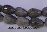 CLB504 15.5 inches 12*16mm faceted teardrop labradorite beads