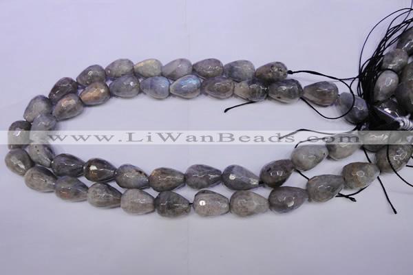 CLB506 15.5 inches 15*20mm faceted teardrop labradorite beads