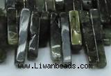 CLB51 15.5 inches multi size wand labradorite gemstone beads