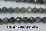 CLB511 15.5 inches 6mm faceted round labradorite gemstone beads