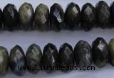 CLB56 15.5 inches 7*14mm faceted rondelle labradorite beads