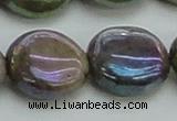 CLB639 15.5 inches 18mm flat round AB-color labradorite beads