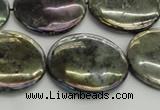 CLB640 15.5 inches 20mm flat round AB-color labradorite beads