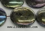 CLB642 15.5 inches 30mm flat round AB-color labradorite beads