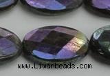 CLB662 15.5 inches 18*25mm faceted oval AB-color labradorite beads