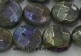 CLB679 15.5 inches 15mm faceted coin AB-color labradorite beads