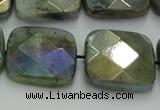 CLB690 15.5 inches 20mm faceted square AB-color labradorite beads