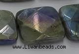 CLB692 15.5 inches 30mm faceted square AB-color labradorite beads