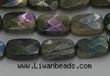 CLB696 15.5 inches 10*14mm faceted rectangle AB-color labradorite beads