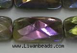 CLB708 15.5 inches 20*30mm faceted rectangle AB-color labradorite beads