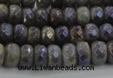 CLB758 15.5 inches 6*10mm faceted rondelle AB-color labradorite beads