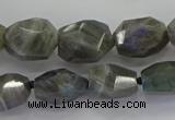 CLB766 15.5 inches 10*14mm - 12*16mm faceted nuggets labradorite beads