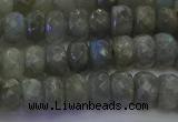 CLB773 15.5 inches 5*8mm faceted rondelle labradorite beads