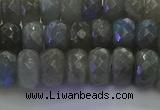 CLB774 15.5 inches 6*10mm faceted rondelle labradorite beads