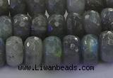 CLB775 15.5 inches 7*12mm faceted rondelle labradorite beads