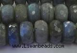 CLB776 15.5 inches 8*14mm faceted rondelle labradorite beads