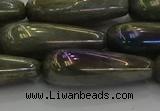 CLB782 15.5 inches 10*40mm teardrop AB-color labradorite beads