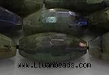 CLB788 15.5 inches 10*20mm faceted rice AB-color labradorite beads