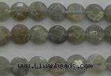 CLB87 15.5 inches 6mm faceted coin labradorite beads wholesale