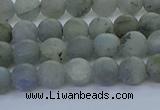 CLB872 15.5 inches 6mm round matte labradorite gemstone beads