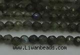 CLB900 15.5 inches 4mm faceted round labradorite gemstone beads