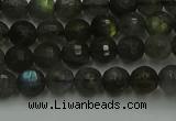 CLB901 15.5 inches 6mm faceted round labradorite gemstone beads