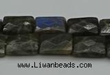 CLB960 15.5 inches 10*14mm faceted rectangle labradorite beads